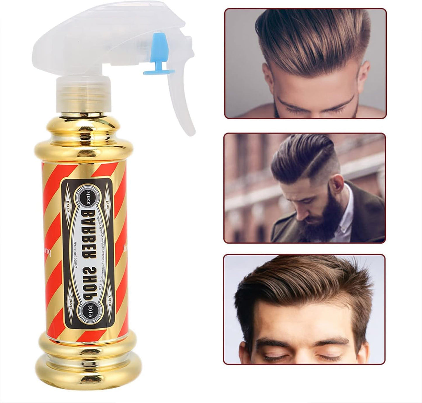 Barber Water Spray Bottle, Hairdressing Spray Bottle Salon Barber Shop Hair Styling Water Spray Kettle 150Ml(Gold)