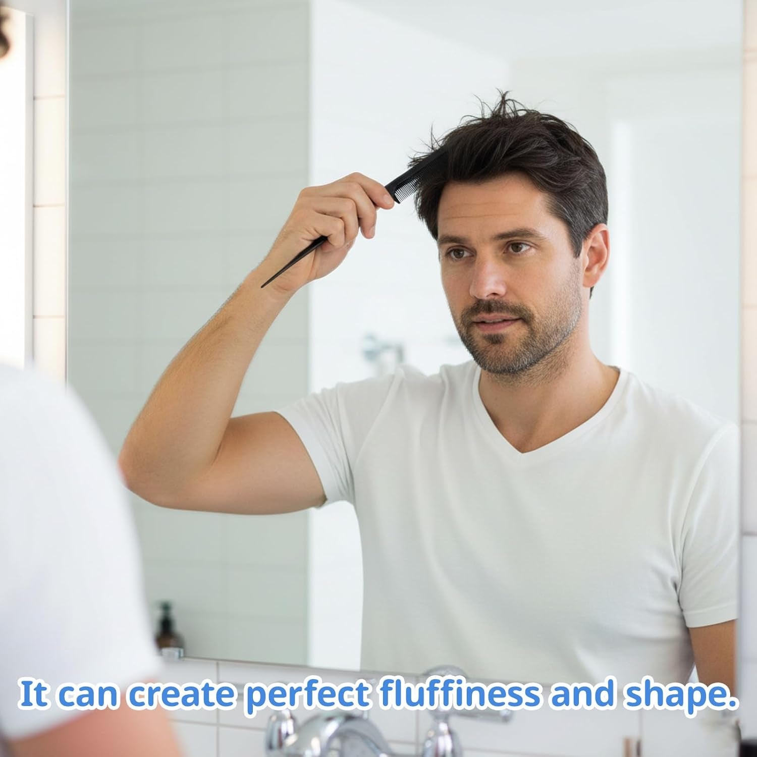 3PCS Texture Comb Set, Textured Styling Comb, Texture Comb Men Suitable for Fluffy Hairstyles, Travel-Friendly Styling Tools