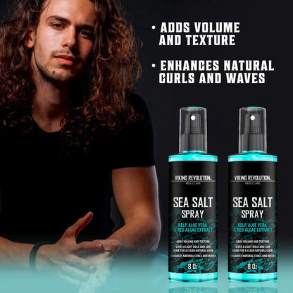 - Sea Salt Spray for Hair Men - Surf Men Hair Spray to Add Volume & Texture - 2 Packs, 8 Oz
