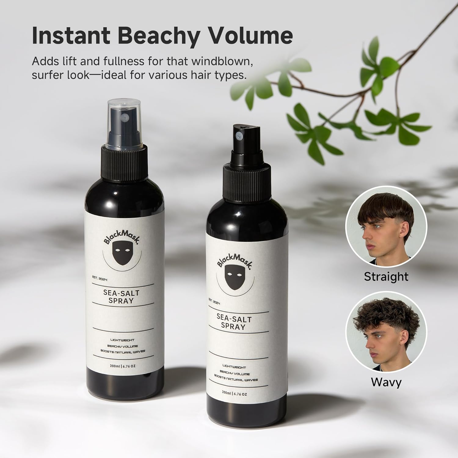 Sea Salt Spray for Men – Beach Wave Hair Texture Spray with Natural Matte Finish – Sea Salt Spray for Hair Styling Adds Definition, Volume & Texture