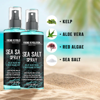 - Sea Salt Spray for Hair Men - Surf Men Hair Spray to Add Volume & Texture - 2 Packs, 8 Oz